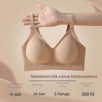 Mangini női varrás nélküli alsónemű integrált láthatatlan melltartóval, lélegző hátsó formázással nyárra