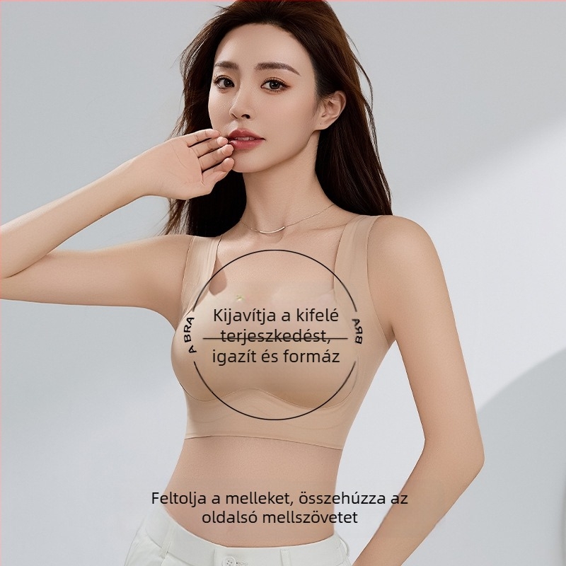 Vezeték nélküli alvó melltartó, teljes kosár, hátat simító, vest-stílus, nylon
