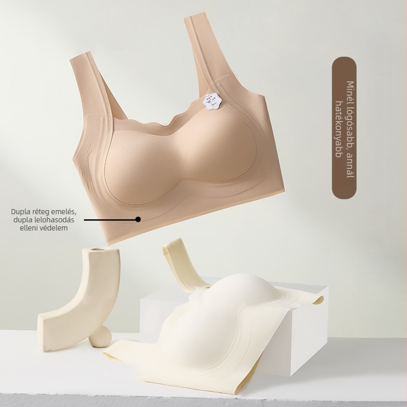 Vezeték nélküli alvó melltartó, teljes kosár, hátat simító, vest-stílus, nylon