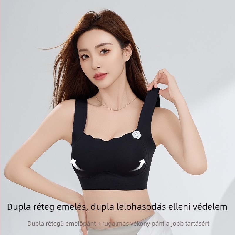 Vezeték nélküli alvó melltartó, teljes kosár, hátat simító, vest-stílus, nylon