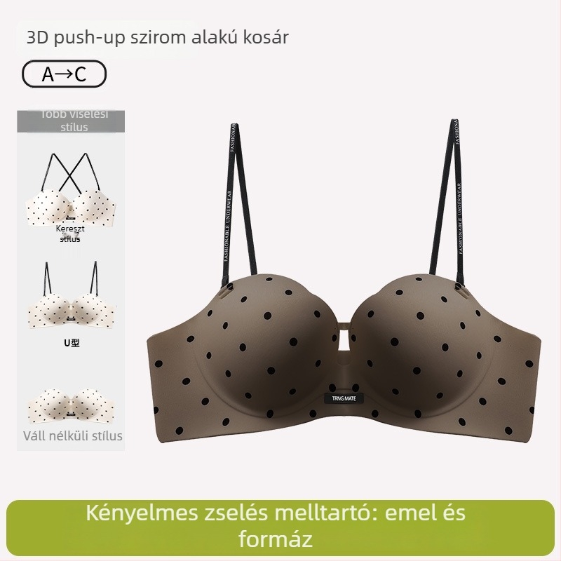 Sima varrás nélküli női melltartó kis méretű mellekhez, kereszt hátsó dizájn, emeli és támasztja, összegyűjti a oldalsó melleket