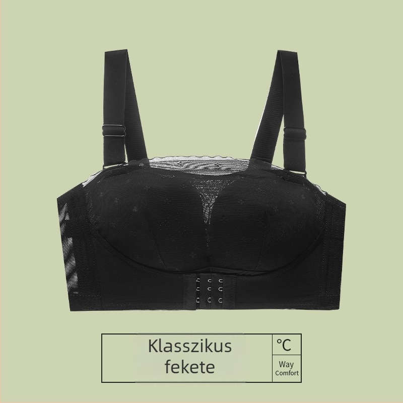 Csúszásmentes váll nélküli melltartó nőknek, teljes kosár, nagy méret, emelés és tartás, csőtop stílus, szép hát