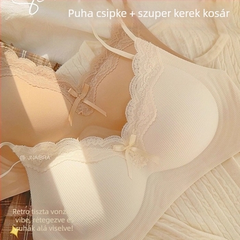 Svetlana Csipkés, varrat nélküli melltartó - láthatatlan, Push-Up, csúszásmentes, 3/4 kosár, vékony pántok