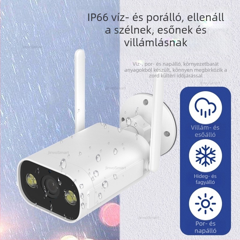 Graffiti-stílusú kültéri vízálló vezeték nélküli megfigyelő kamera, teljes színű éjszakai látással, 1296p, 4 mm lencse, Wi-Fi