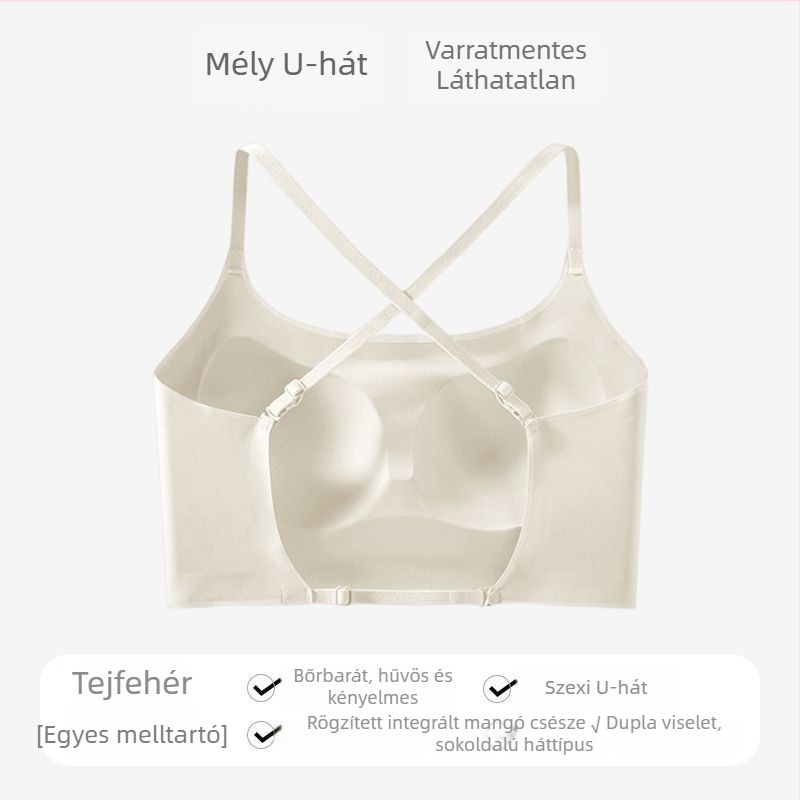 U- alakú hátsó részű, vezeték nélküli melltartó kis mérethez, vékony párnázással, hátul láthatatlan
