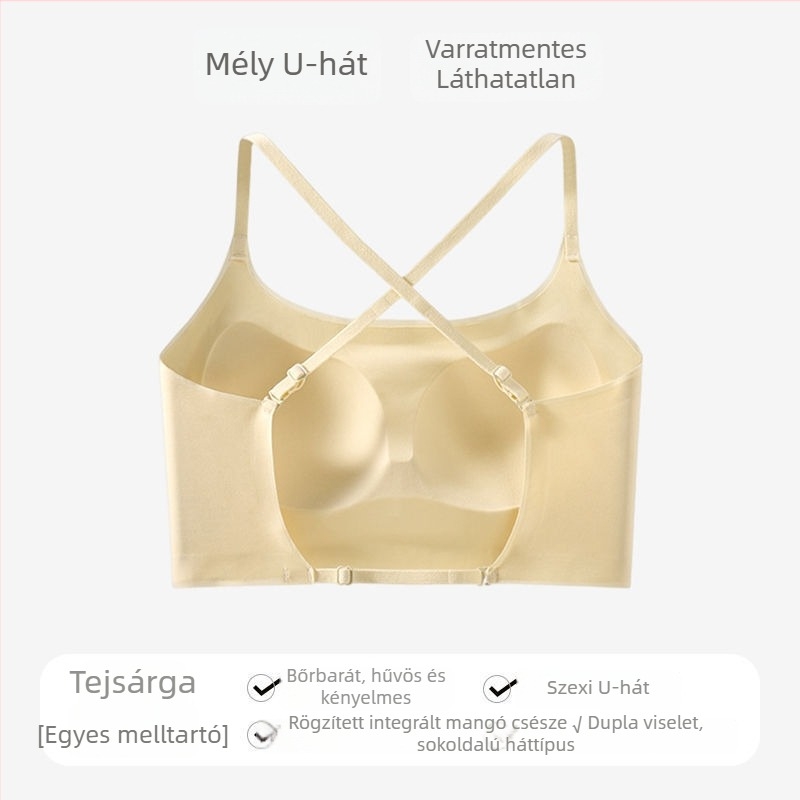 U- alakú hátsó részű, vezeték nélküli melltartó kis mérethez, vékony párnázással, hátul láthatatlan