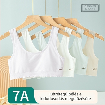 Légáteresztő melltartó, mellény-stílusú tiniknek, teljes kosár, antibakteriális 7A