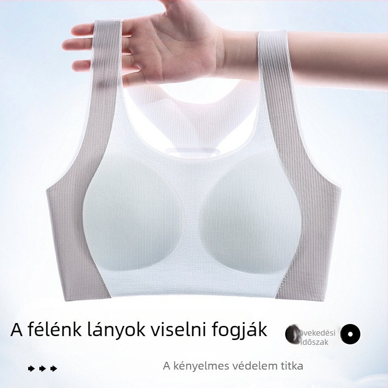 Bőrbarát, könnyű mellény-stílusú sportmelltartó tinédzsereknek