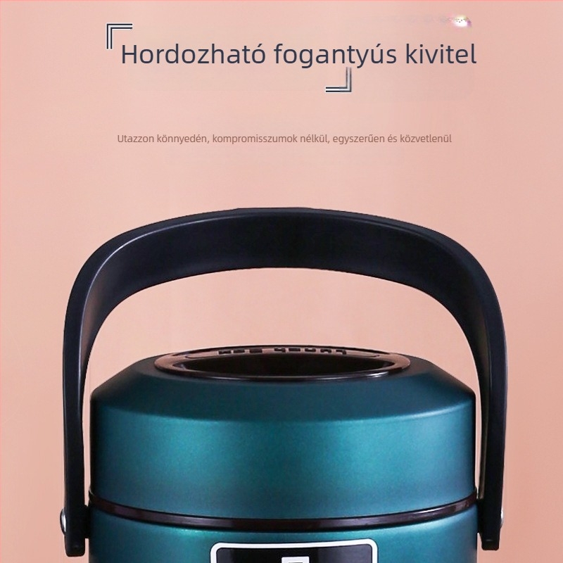 304 rozsdamentes acélból készült, tömörített vákuumos szigetelésű hordozható ebédes doboz, szivárgásmentes, diákoknak, 1.5L/2.0L/2.6L