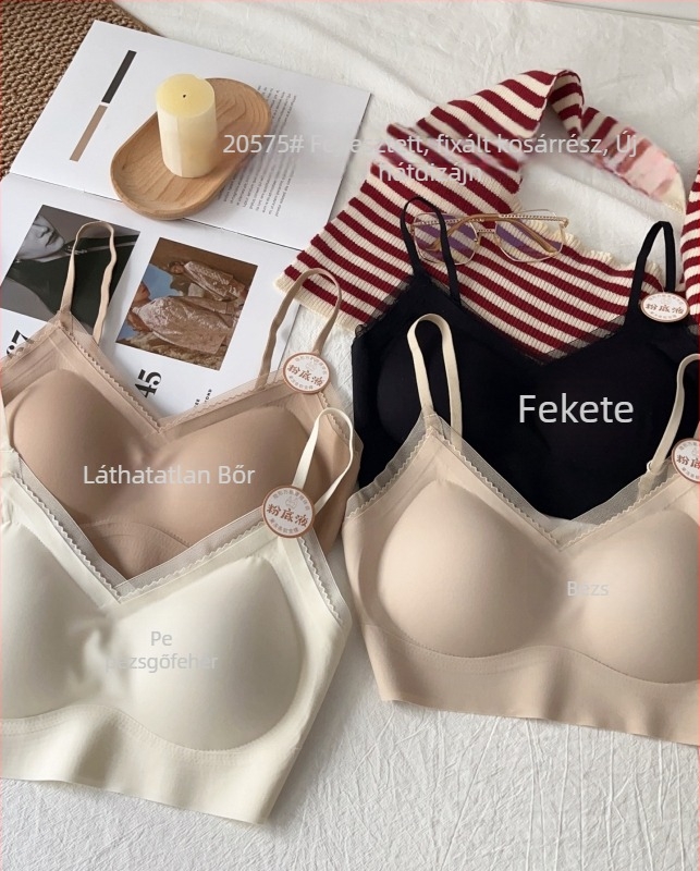 20575 Sima hálós anyagú V-nyakú felső, rögzített 3/4 kosaras melltartóval, légáteresztő nylon, nyitott hátsó