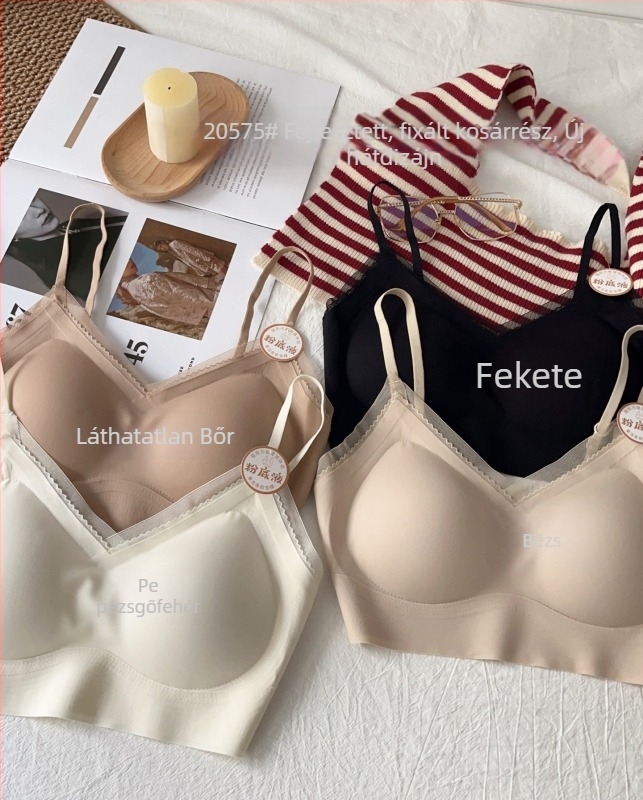 20575 Sima hálós anyagú V-nyakú felső, rögzített 3/4 kosaras melltartóval, légáteresztő nylon, nyitott hátsó