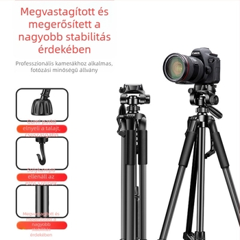 3520 DSLR-kamera állvány, padlóra álló fotózáshoz és élő közvetítéshez, hordozható telefon-tartó
