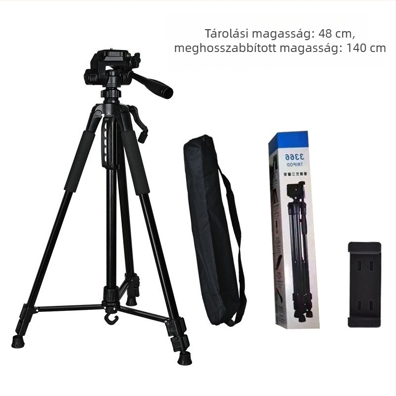 3520 DSLR-kamera állvány, padlóra álló fotózáshoz és élő közvetítéshez, hordozható telefon-tartó