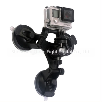 GoPro autós alacsony szögű tartó Pan/Tilt fejjel és háromszög vákuumcsészével