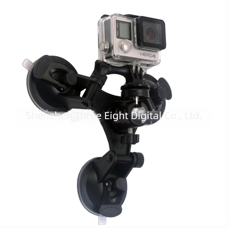 GoPro autós alacsony szögű tartó Pan/Tilt fejjel és háromszög vákuumcsészével