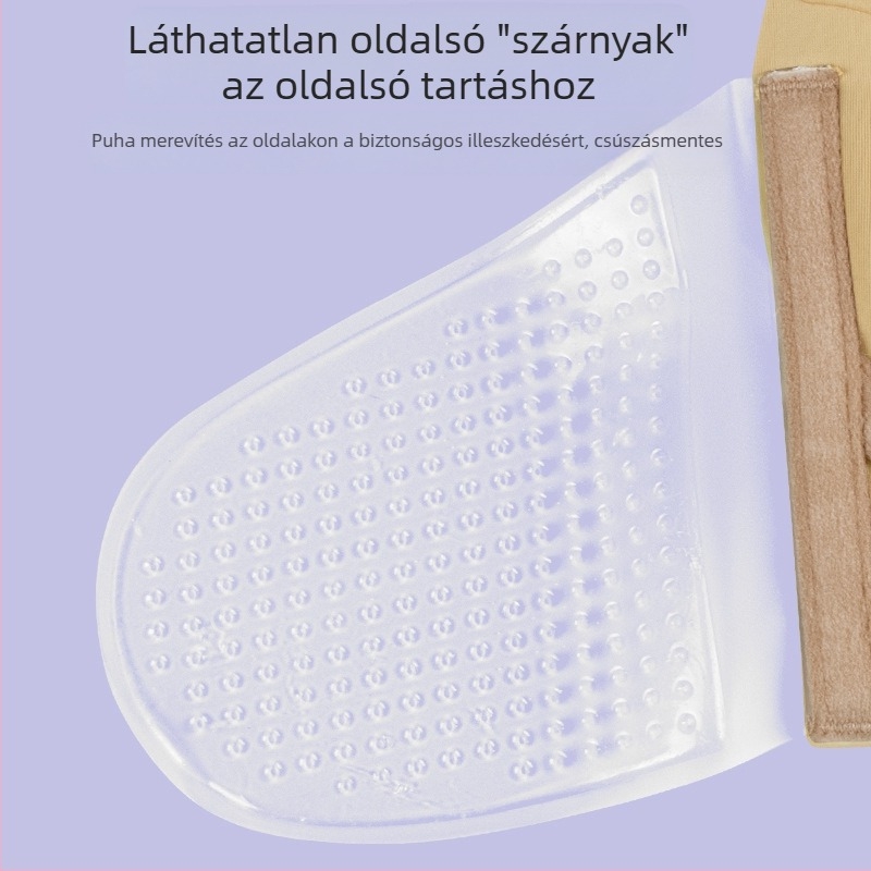 Egydarabos mély U‑formájú melltartóbetét vállpánt nélküli, push‑up és oldalsó támasz, csúszásmentes