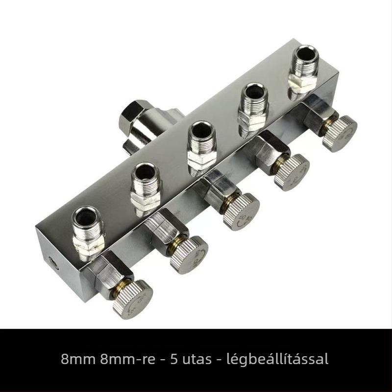 Univerzális légpumpa- és permetezőpisztoly adapter készlet 8-ágú légcső-csatlakozóval
