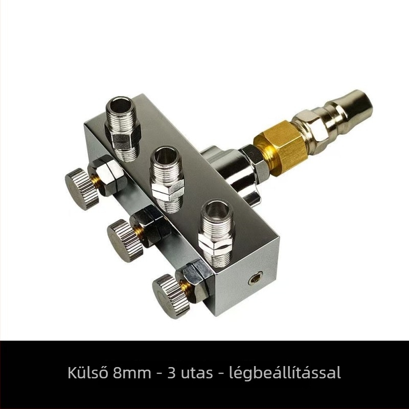 Univerzális légpumpa- és permetezőpisztoly adapter készlet 8-ágú légcső-csatlakozóval