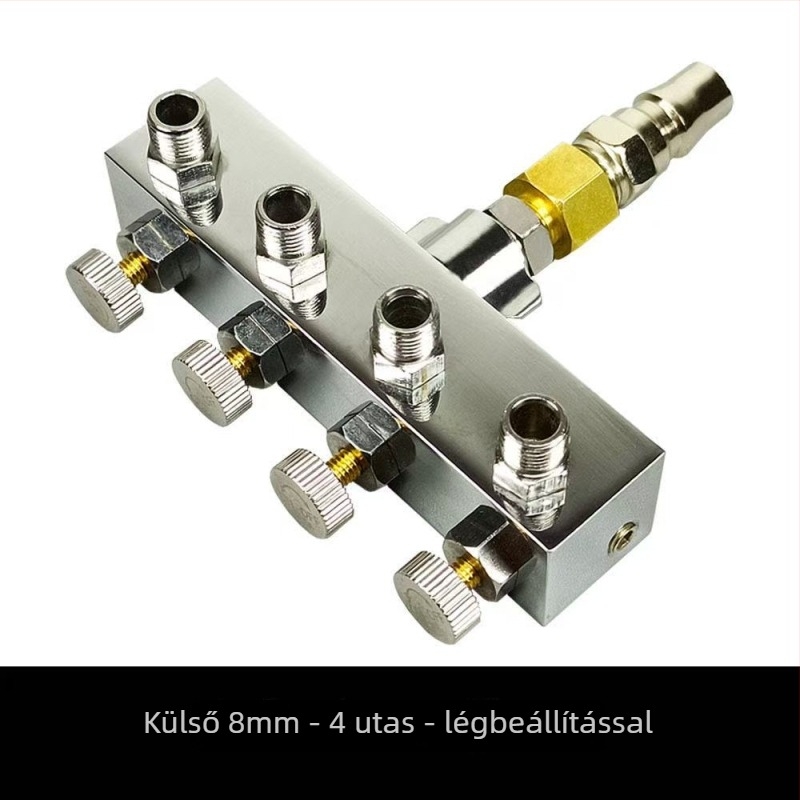 Univerzális légpumpa- és permetezőpisztoly adapter készlet 8-ágú légcső-csatlakozóval