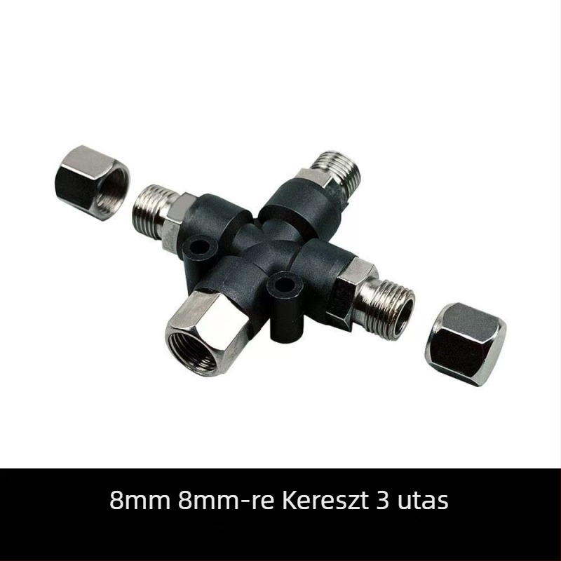 Univerzális légpumpa- és permetezőpisztoly adapter készlet 8-ágú légcső-csatlakozóval