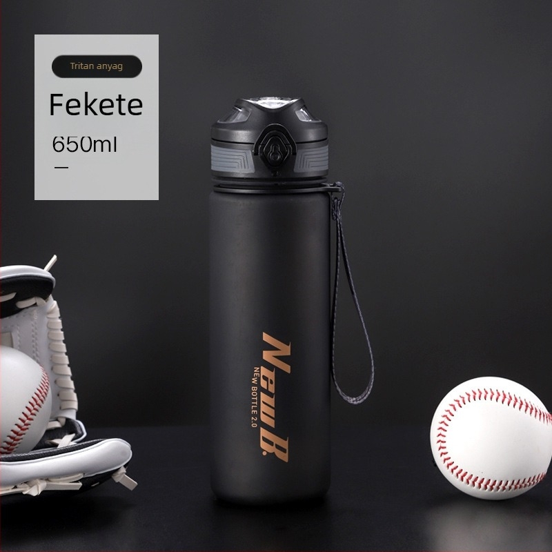 Tritan kulacs, nagy kapacitású, hordozható sportos üveg férfiaknak, műanyag, ütésálló