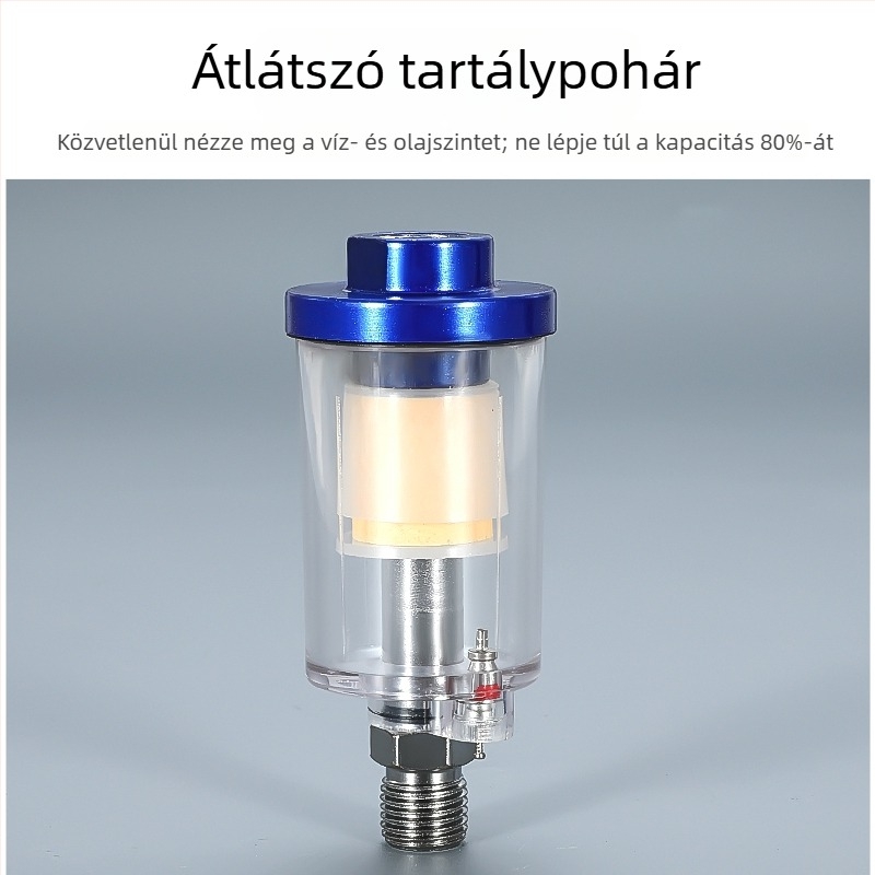 Olaj–víz szétválasztó szűrő festékszóró pisztolyhoz és légkompresszorhoz, magasnyomású pneumatikus tartozékok