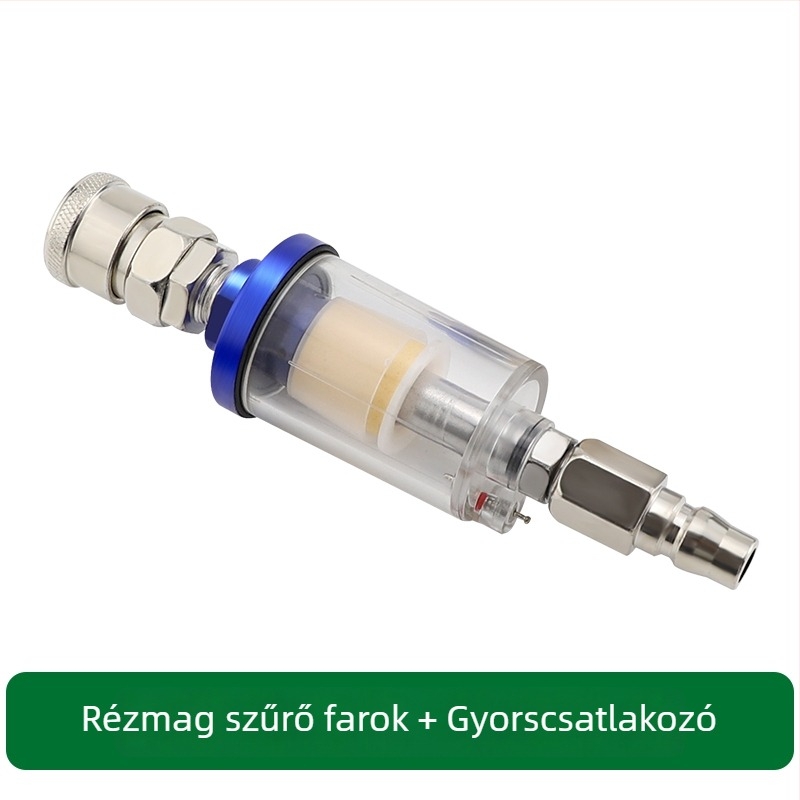 Olaj–víz szétválasztó szűrő festékszóró pisztolyhoz és légkompresszorhoz, magasnyomású pneumatikus tartozékok