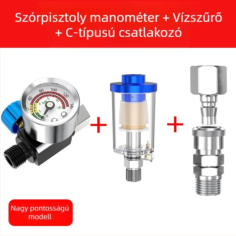 Olaj–víz szétválasztó szűrő festékszóró pisztolyhoz és légkompresszorhoz, magasnyomású pneumatikus tartozékok