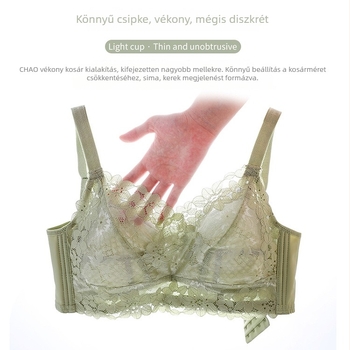 Női vékony, merevítő nélküli melltartó, teljes kosár, formázó hatás, kényelmes emelés