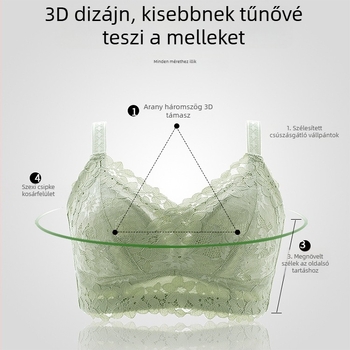Női vékony, merevítő nélküli melltartó, teljes kosár, formázó hatás, kényelmes emelés