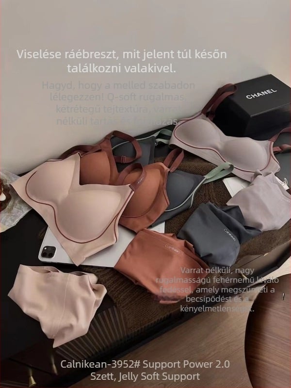 2.0 Zselés puha támasztó melltartó szett, latex, varrás nélküli, merevítő nélküli, kis méretű melltartóhoz, kényelmes női melltartó