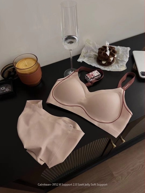 2.0 Zselés puha támasztó melltartó szett, latex, varrás nélküli, merevítő nélküli, kis méretű melltartóhoz, kényelmes női melltartó