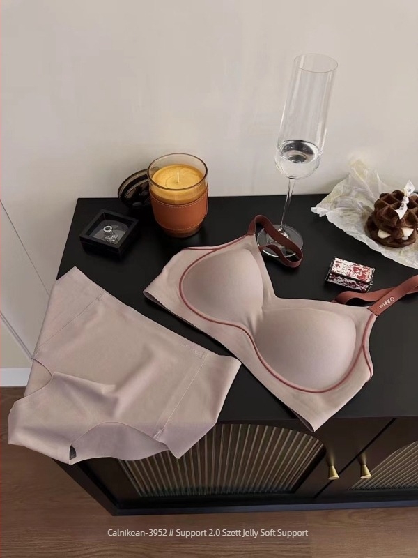 2.0 Zselés puha támasztó melltartó szett, latex, varrás nélküli, merevítő nélküli, kis méretű melltartóhoz, kényelmes női melltartó