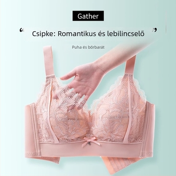 Csipkés, teljes kosárú melltartó nőknek nagy mellek számára, könnyű nyári modell, plusz méret, push-up, oldalsó formázás, megereszkedés elleni