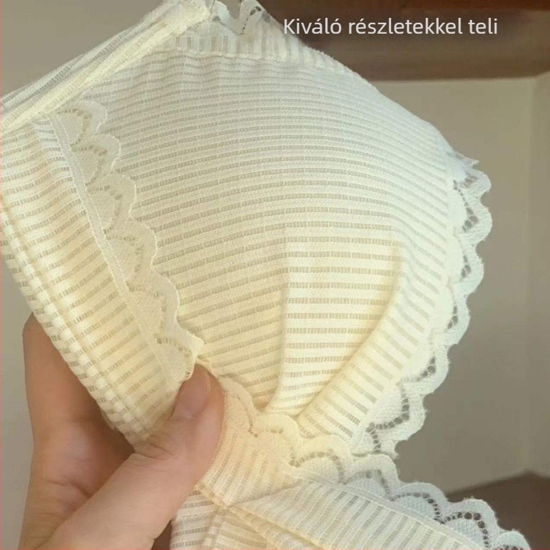 Merevítő nélküli melltartó szett kis mellű nőknek, push-up, 3/4 kosár, háromszög alakú kosarak, nylon, kényelmes viselet