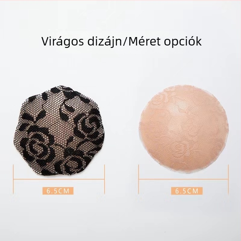 Csipkés szilikon mellpasták, nyom nélkül, láthatatlan ruhák alatt, csúszásmentes, izzadásálló, kör alakú areola matricák