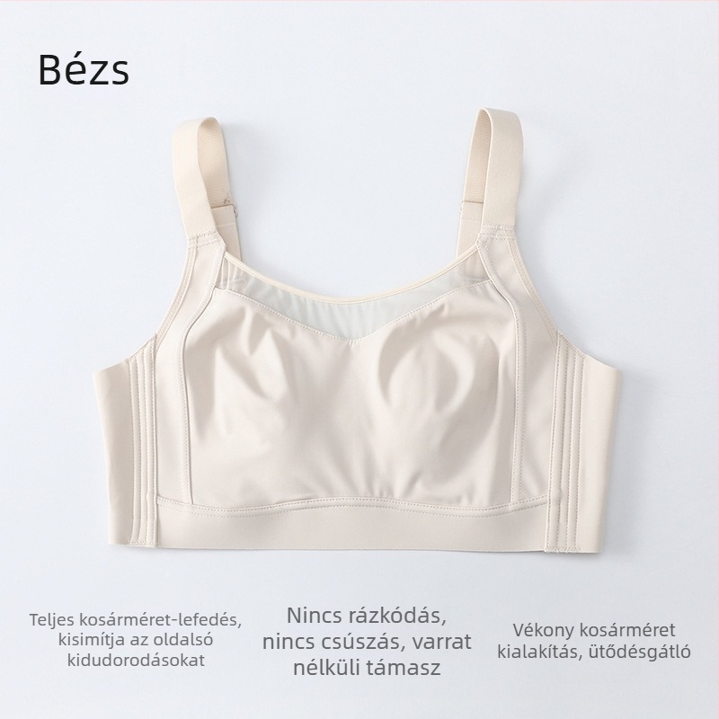 Nyári nagyméretű női melltartó, varrás nélküli, 3/4 kosár, vékony formázott kosár, kényelmes és puha