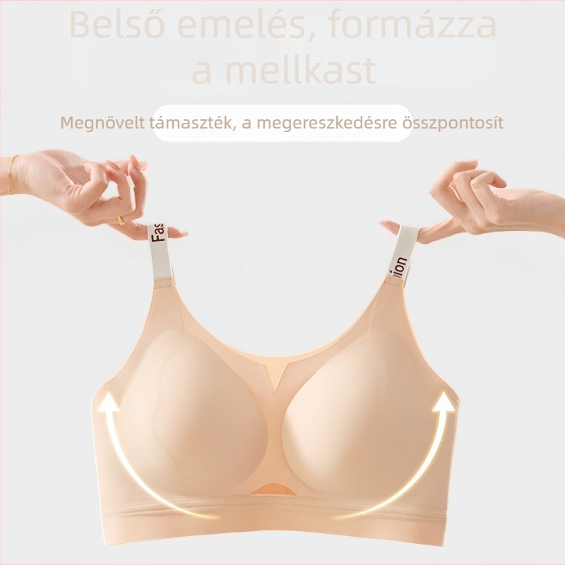 Nagy méretű női melltartó, lélegző, fixkosaras, drót nélküli, anti-lógás, emelés és összegyűjtés
