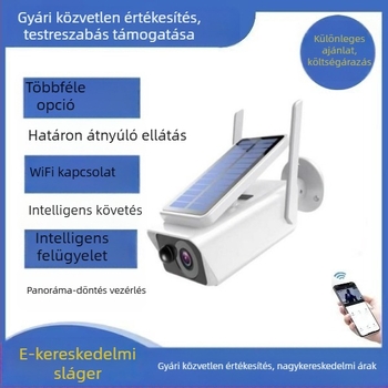WiFi napelemes 360° kültéri kamera otthoni használatra