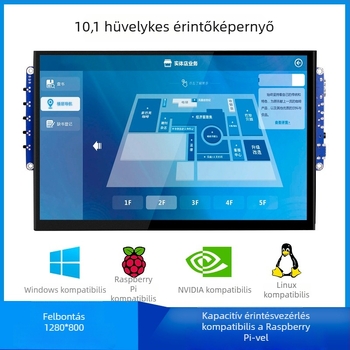 10,1 hüvelykes HDMI IPS LCD érintőképernyő, meghajtó nélkül, Raspberry Pi-hoz