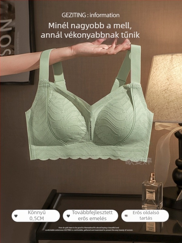 Pluszméretű, vezeték nélküli melltartó teljes kosár, vékony formázott kosarak, nyom nélküli kényelem, varratmentes
