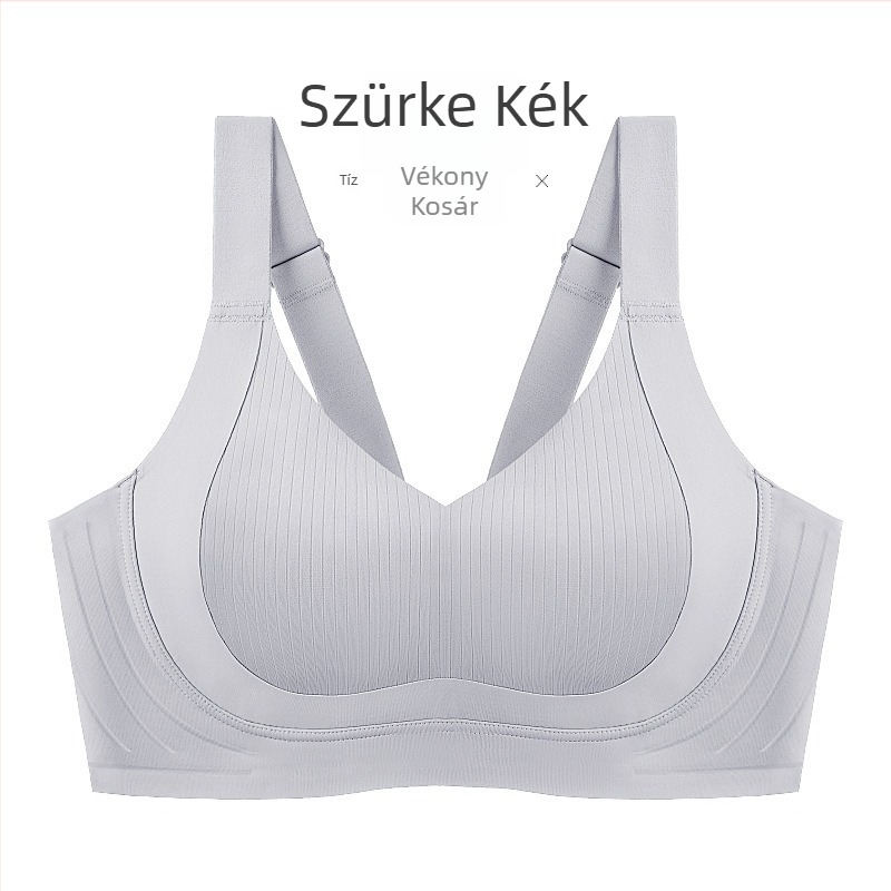 Plusz méretű melltartó nyúlfülű kosarakkal, merevítő nélkül, puha tartás, emelés, anti-lógás