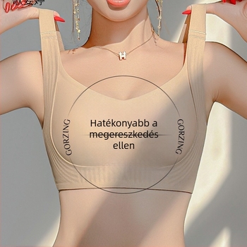 Minimizáló melltartó nagyobb keblekhez, teljes kosár, vékony és állítható, oldalsó támogatás, anti-sag, plus-kategóriás méret, varrás nélküli
