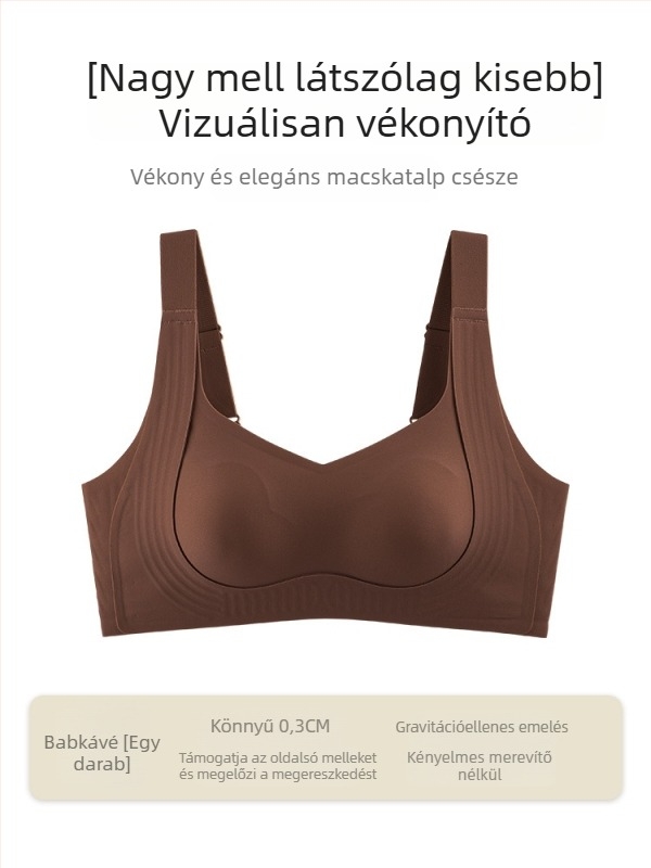 Minimizáló melltartó nagyobb keblekhez, teljes kosár, vékony és állítható, oldalsó támogatás, anti-sag, plus-kategóriás méret, varrás nélküli