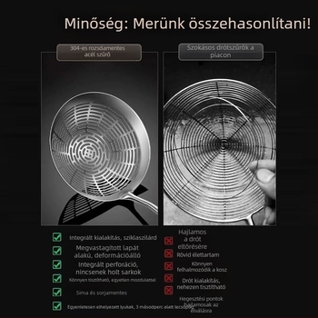 Élelmiszer-minőségű rozsdamentes acél szűrő- és merőkanál készlet tészta és gombóc főzéséhez, fritett ételek szűrőjeként, Chaosan hot pot számára