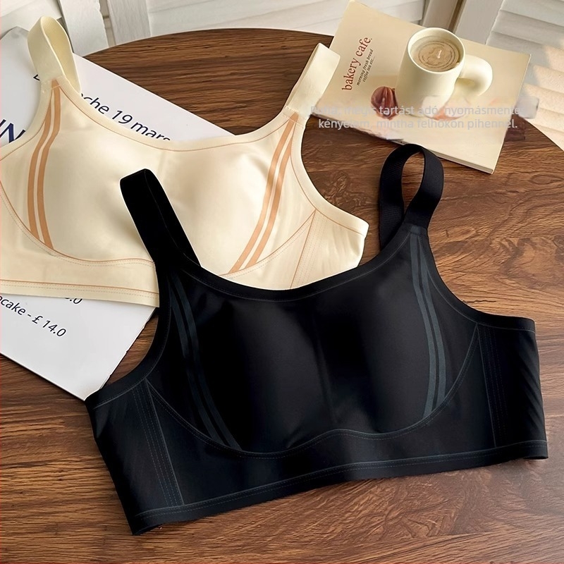 Pluszméretű sportmelltartó push-up hatással, oldalsó összeszedés és anti-sag, Rabbit Ear Cup, 2025-ös modell