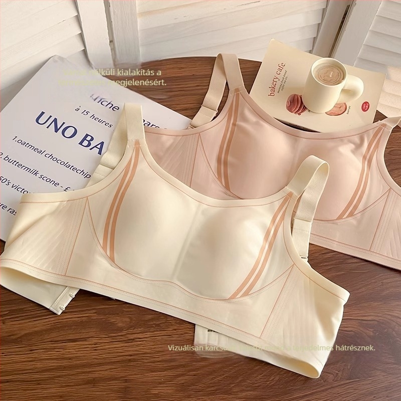 Pluszméretű sportmelltartó push-up hatással, oldalsó összeszedés és anti-sag, Rabbit Ear Cup, 2025-ös modell