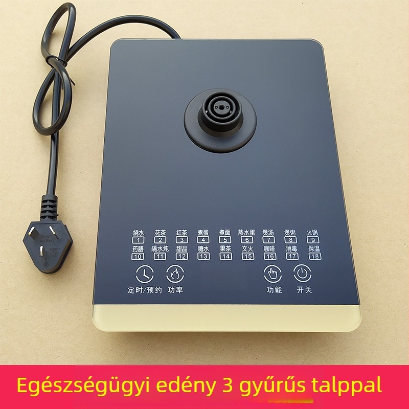 Egészségtea kanna talapzat nagy háromgyűrűvel, univerzális érintőpaneles alap virágtea számára