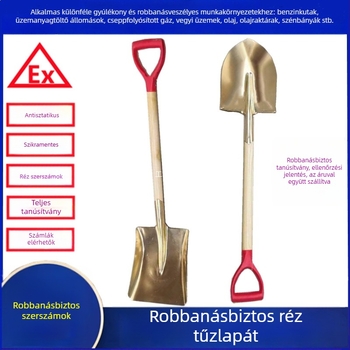 Explózióbiztos rézlapát, antistatikus rézötvözet lapát üzemanyag-állomások és vegyi üzemek számára