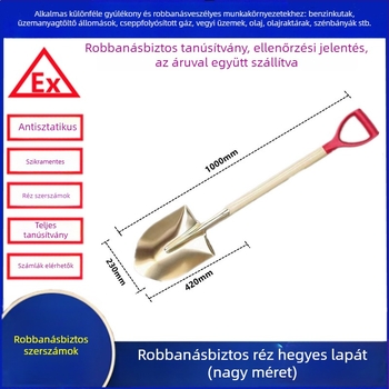 Explózióbiztos rézlapát, antistatikus rézötvözet lapát üzemanyag-állomások és vegyi üzemek számára